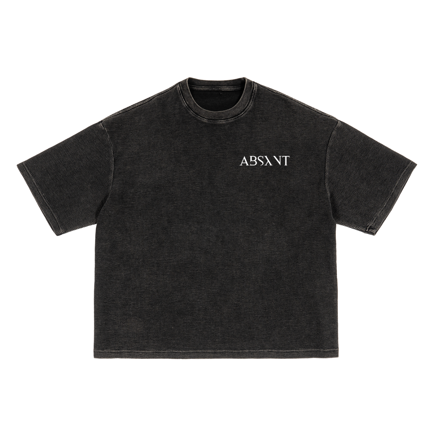 Absxnt Textured Waffle Washed Boxy T-Shirt
