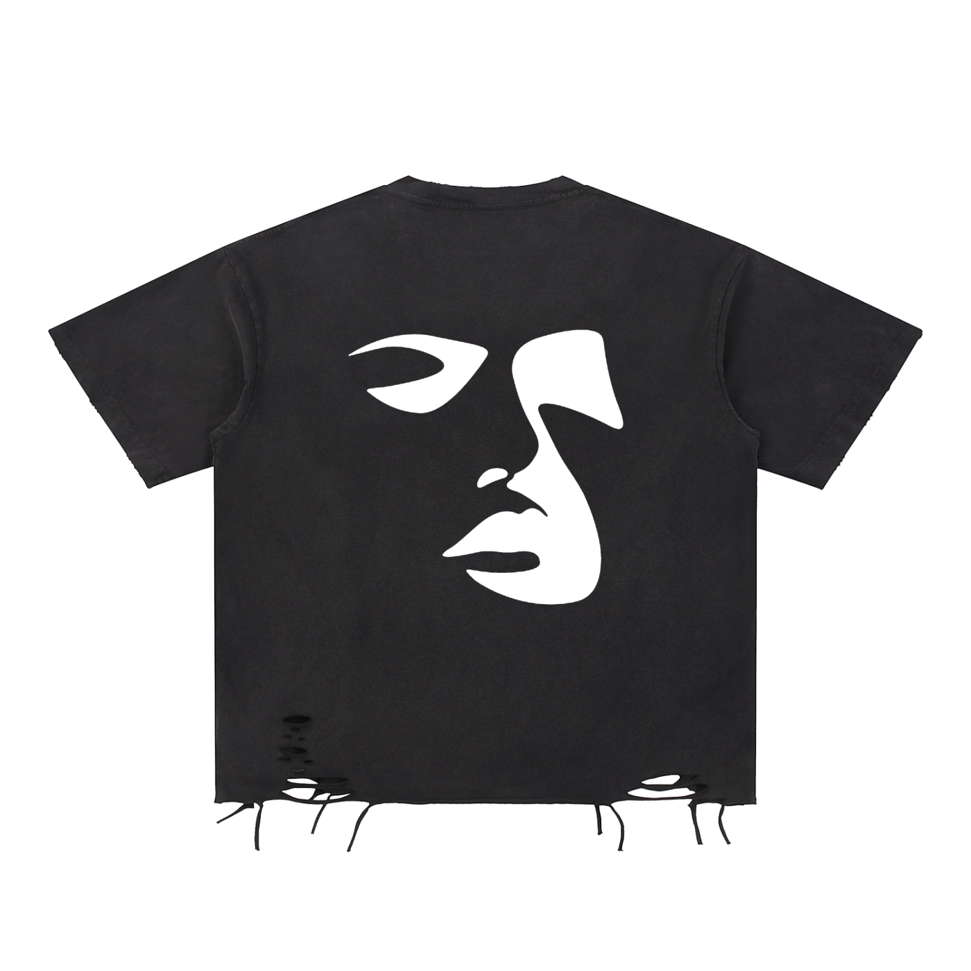 Absxnt Snow Washed Raw-Hem T-Shirt