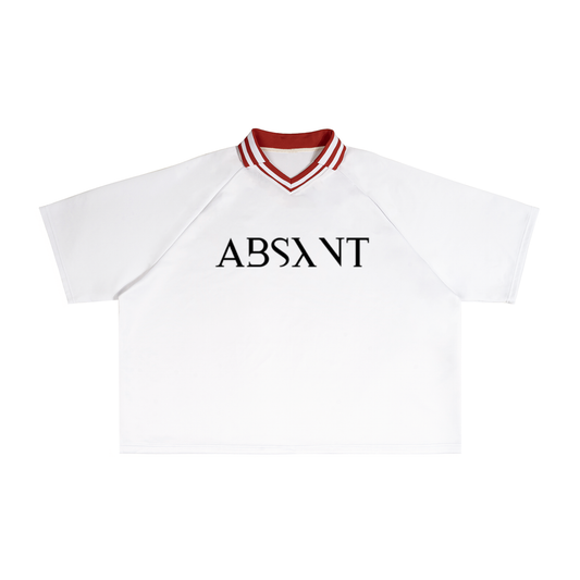Absxnt Contrast Lapel Collar Boxy T-Shirt